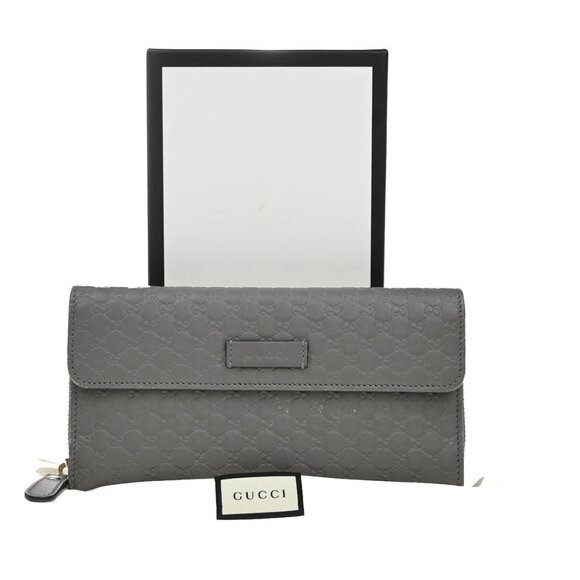 Gucci Handbags - GUCCI Micro Guccissima GG Pattern Long Zipper Wallet Leather 198-082525